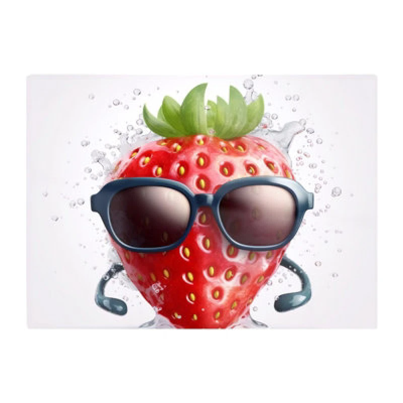 Image of Warren Reed Designer Strawberry In Glasses Chopping Board