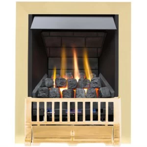 Focal Point Fires Farlam Slimline Radiant Gas Fire - Brass