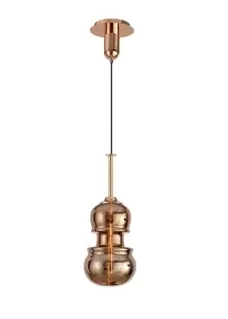Image of Sonata Ceiling Pendant 22cm Round, 1 x E27, Copper