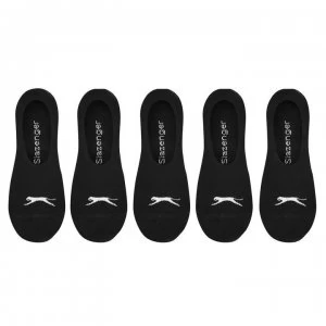 image of Slazenger 5 Pack Invisible Socks Mens - Black