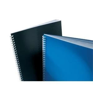 image of Original GBC PolyCovers A4 Opaque Binding Covers Polypropylene 300 Micron Blue 1 Pack of 100 Binding Covers