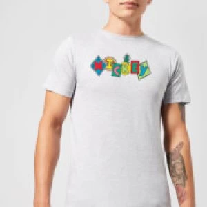 Image of Disney Mickey Fruit Blocks Mens T-Shirt - Grey - 3XL