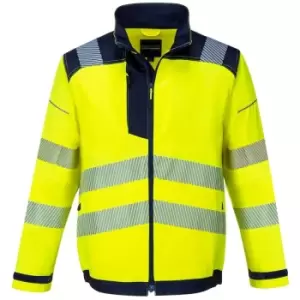 Image of Portwest T500YNRL - sz L PW3 Hi-Vis Work Jacket - Yellow/Navy - Yellow/Navy