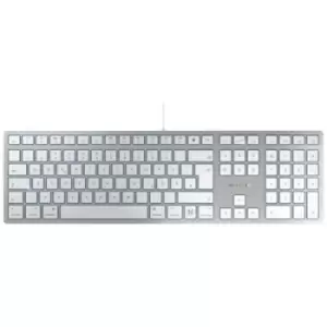 Image of CHERRY KC 6000C FOR MAC Corded Keyboard German, QWERTZ Silver, White
