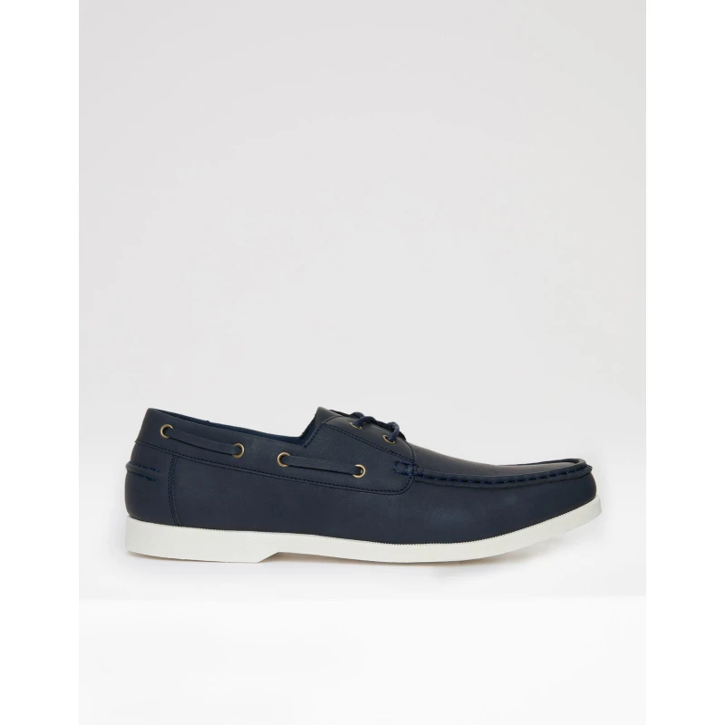 Image of Threadbare Mens Archery Boat Shoes Navy male 7 (41)
