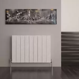 image of Carisa Monza Horizontal Designer Radiator, White (W)850mm (H)600mm