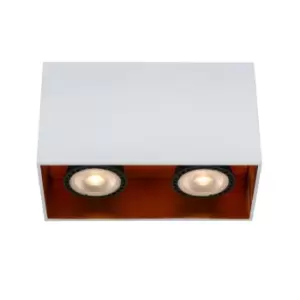 image of Bido Modern Surface Mounted Ceiling Spotlight - 2xGU10 - White