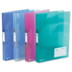 image of Rexel Ice A4 Ring Binder 30mm Spine Clear Pack of 10 Ring Binders