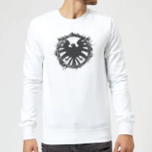 Image of Marvel Avengers Agent Of SHIELD Logo Brushed Sweatshirt - White - L
