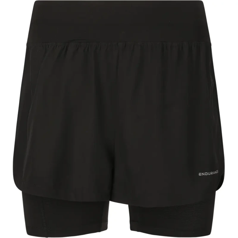 Image of Endurance Womens 2-in-1 shorts Endurance Less Noir Female 44
