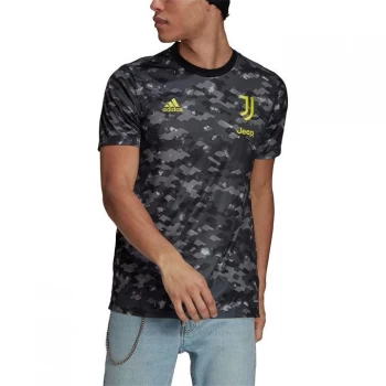 Image of adidas Juventus Pre Match Shirt 2021 2022 Mens - Grey/Black