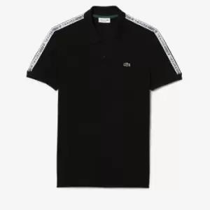 image of Lacoste Tape Cotton-Blend Polo Shirt - L