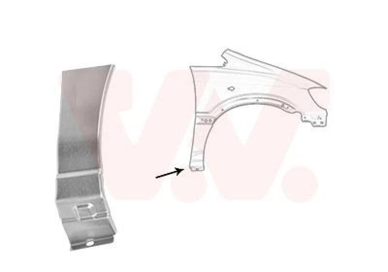 Image of VAN WEZEL Wing fender VAN WEZEL 3790156