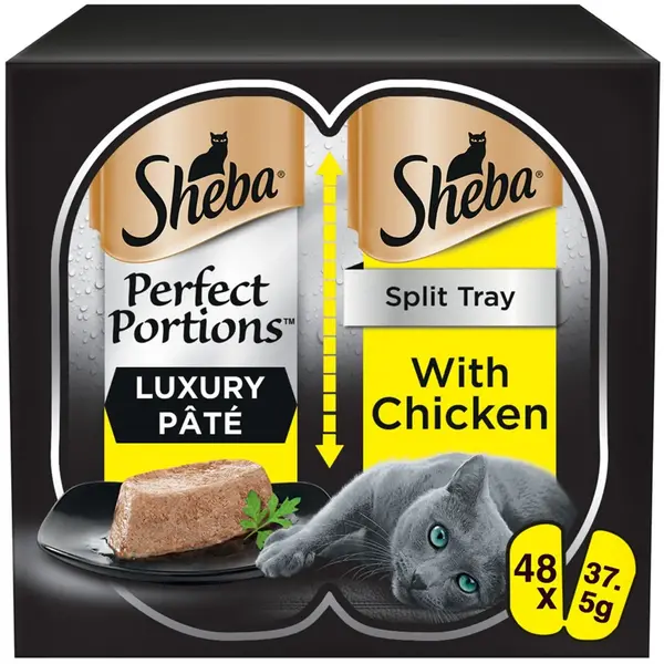 Image of Sheba Perfect Portions Chicken Cat Food 48 x 37.5g