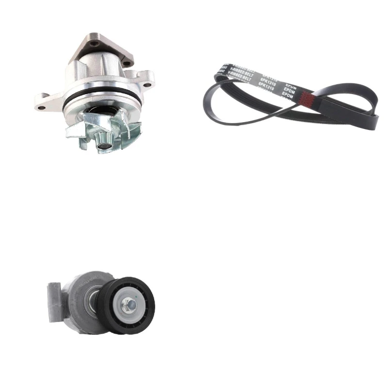 Image of RIDEX 4172P0127 Water Pump + V-Ribbed Belt Kit Water Pump + V-Ribbed Belt Kit (4172)