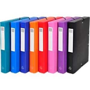 Image of Opak Elasticated Box File PP A4 40mm, Red, Pack of 8