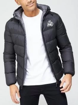 Image of Kings Will Dream Strett Reversible Padded Jacket - Black/Grey, Multi, Size XS, Men