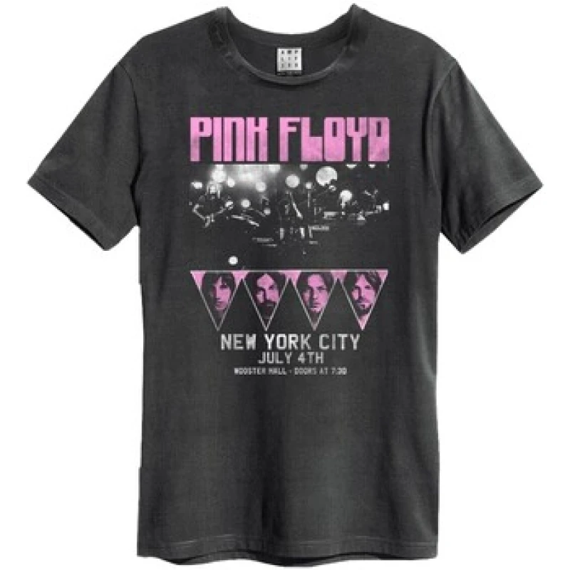 Image of Amplified Amplified Men New York City Pink Floyd T-Shirt in Charcoal Size: X-Small Charcoal XS Male 5063238201545