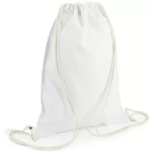 Sublimation Gymsac / Drawstring Bag (5 Litres) (Pack of 2) (One Size) (White) - Bagbase