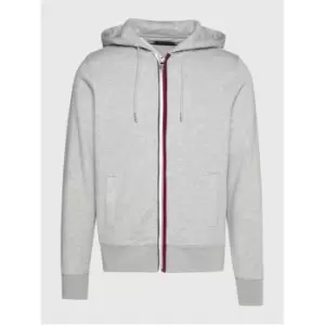 image of Tommy Hilfiger Split Global Stripe Zip Hoody - Grey