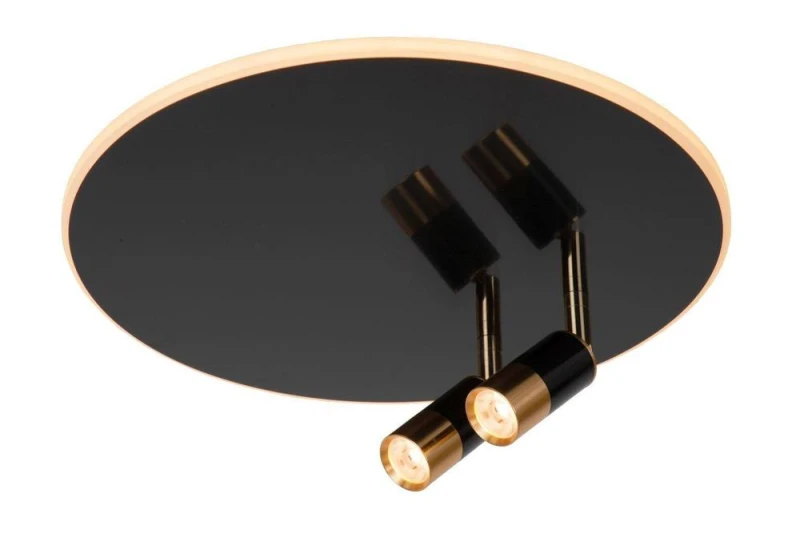 Image of Lucide 'JUBEL' Stylish Tiltable Dimmable LED Decorative Flush Ceiling Light Grey