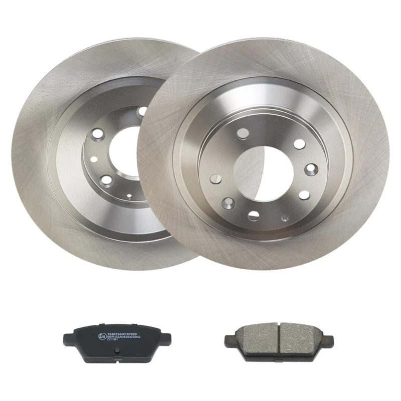 Image of RIDEX 3405B2405 Brake disc and pads set Rear Axle, Brake Disc Type: Solid Brake Set,disc brakes (3405)