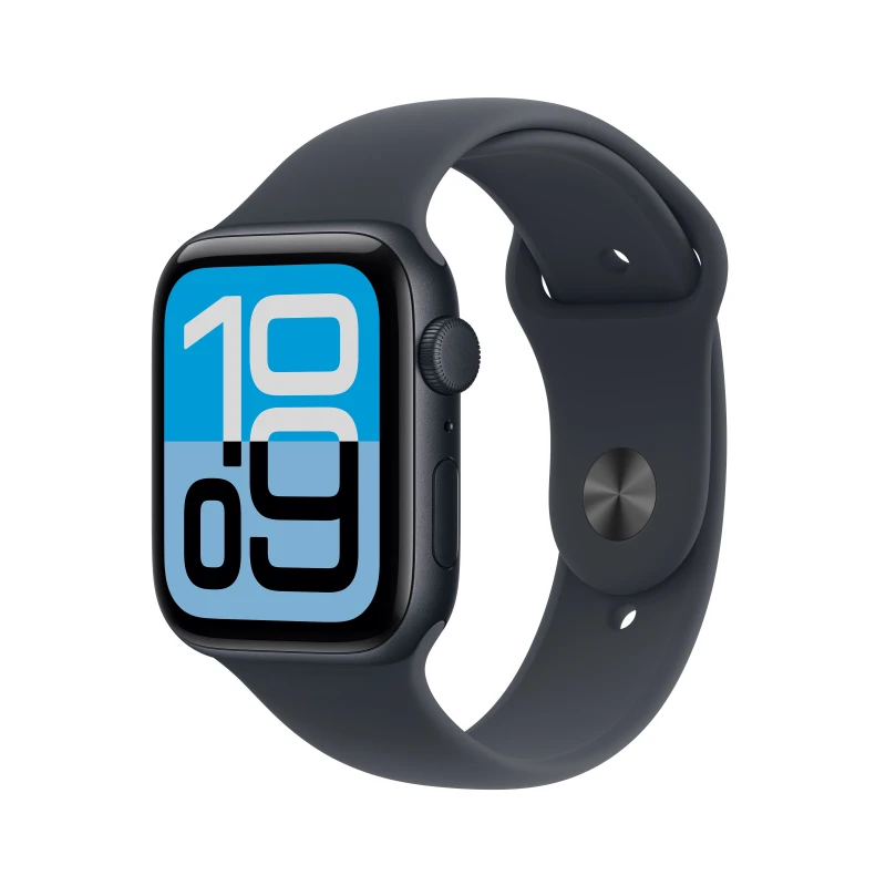 Image of Apple Watch SE 3, 44mm, Midnight Aluminium Case, GPS [2025] - Midnight Sport Band - S/M
