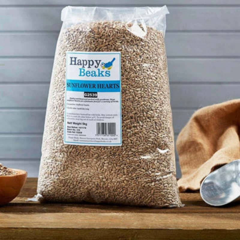 Image of Garden Gear Happy Beaks No Mess Sunflower Hearts Seed Wild Bird Food High Energy And Oil Content Premium Feed Mix (28Kg)