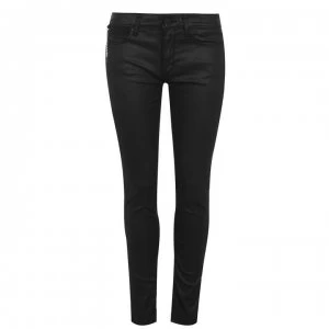 image of Replay Leather Trousers Ladies - Black