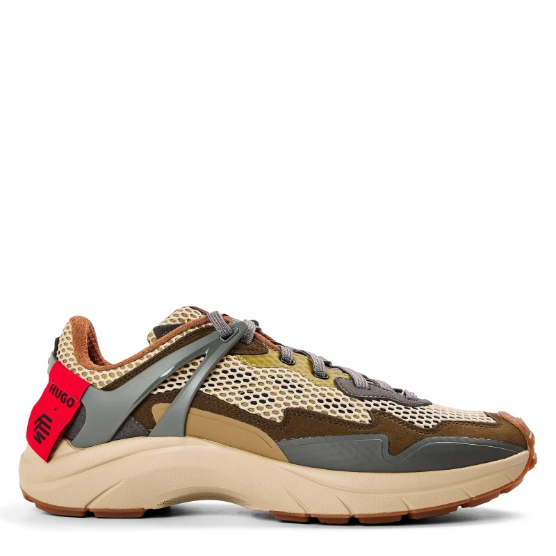 Image of Hugo Mens Casual Low-Top Trainers Open Beige male 7 (41)