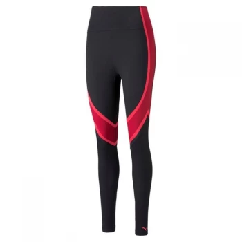 Image of Puma Eversculpt High Waist Tights Ladies - Blac/PersianRed