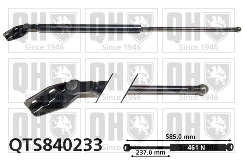 Image of QUINTON HAZELL Tailgate strut QUINTON HAZELL QTS840233