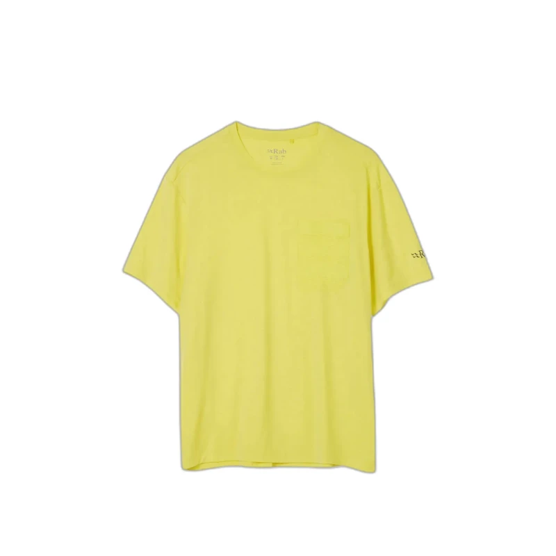Image of T-Shirt with pocket Rab Rivelin Jaune Male L