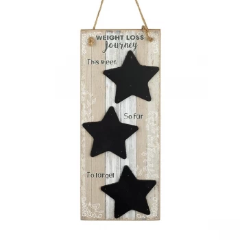 Image of Wooden Weight Loss Journey Chalkboard By Heaven Sends