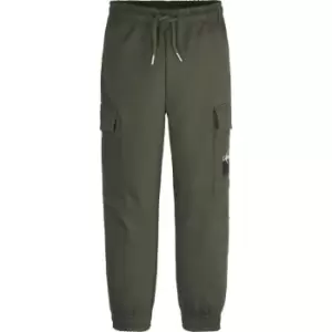 Image of Calvin Klein Jeans Gradient Logo Cargo Sweatpants - Green