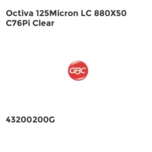 image of GBC Octiva 125Micron LC 880X50 C76Pi Clear