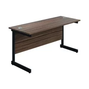 Image of Jemini Rectangular Single Upright Cantilever Desk 1800x600x730mm Dark