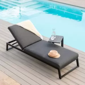 image of Maze Rattan Allure Sunlounger / Charcoal