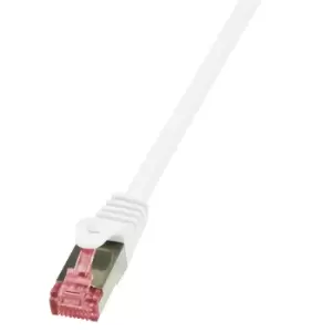 image of LogiLink 0.25m Cat.6 S/FTP networking cable White Cat6 S/FTP (S-STP)