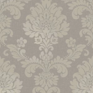 Image of Fine Decor Fine Decor Quartz Damask Wallpaper - Pewter