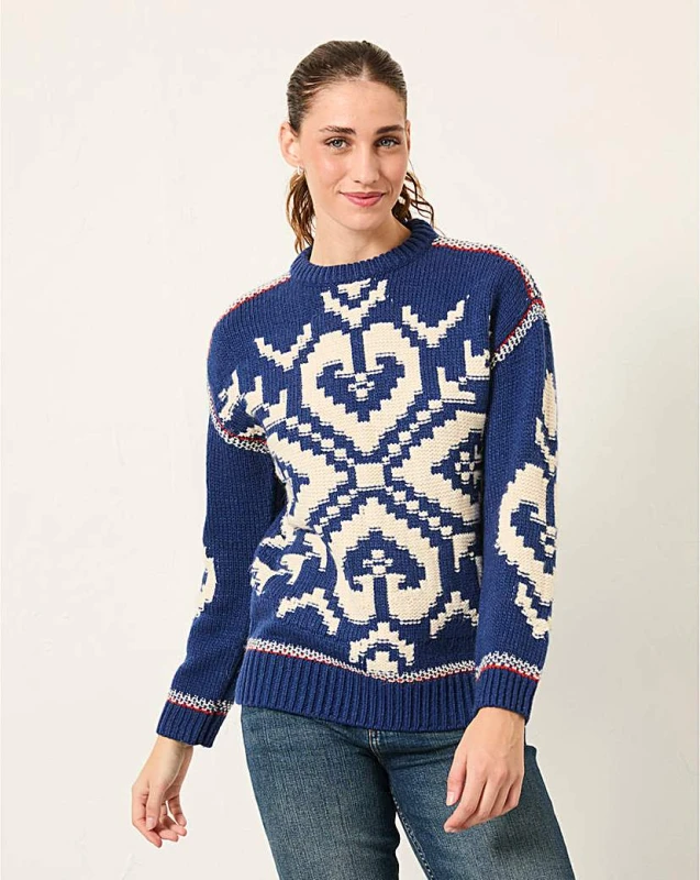 Image of FatFace Fatface Aspen Jumper Cobalt Blue - FatFace - Size: 10 Cobalt Blue Female 10 RF32001