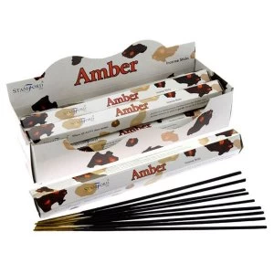 Image of Amber (Pack Of 6) Stamford Hex Incense Sticks