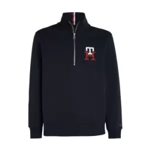Image of Tommy Hilfiger Essential Monogram Half Zip - Blue