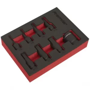 Image of Sealey AK5620 Impact Hex Socket Bit Set 8pc 3/8"Sq Drive