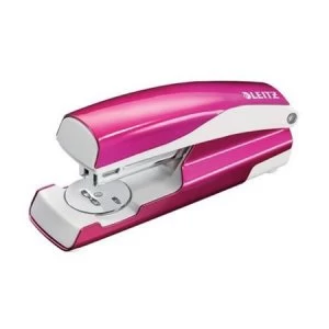 image of Leitz 5502 Metal Stapler Metallic Pink 30 Sheets of 80gsm Paper