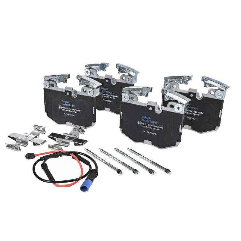 Image of DELPHI LP5067EV Brake pad set with accessories, with anti-squeak plate Brake Pad Set,disc brake (402)