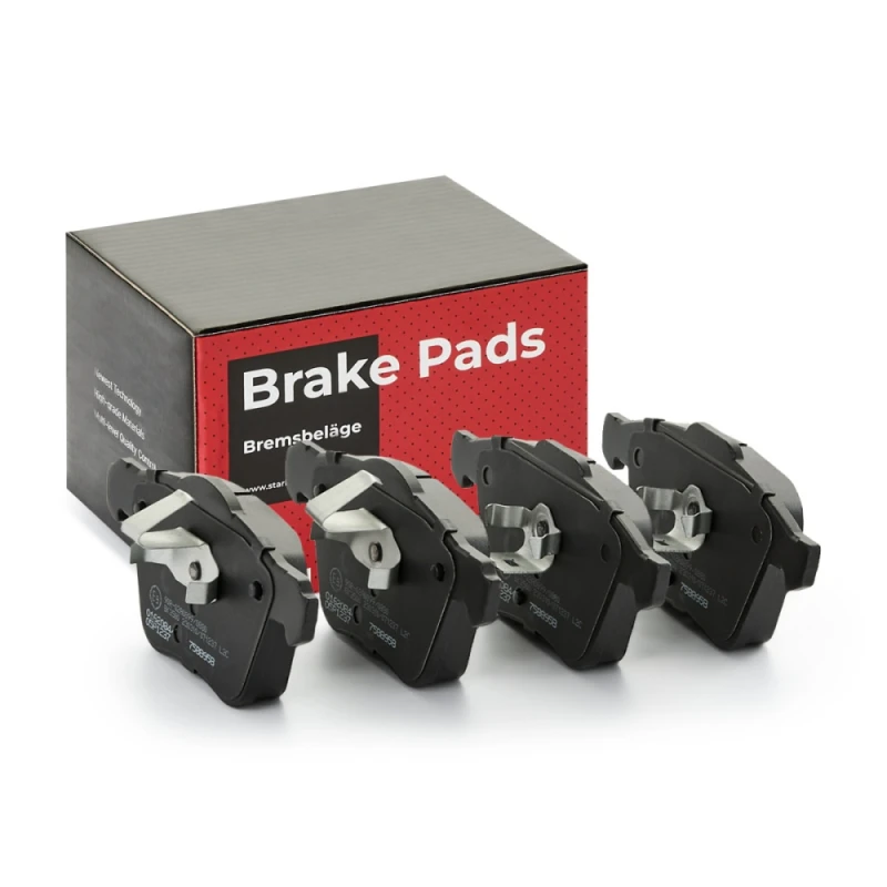 Image of STARK SKBP-0010273 Brake pad set Front Axle, excl. wear warning contact, with anti-squeak plate Brake Pad Set,disc brake (402)