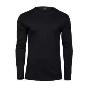 Image of Tee Jays Mens Interlock Long-Sleeved T-Shirt (3XL) (Black)