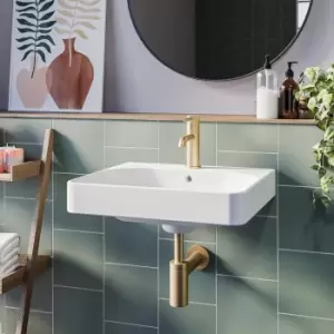 Image of Square Wall Hung Basin 500mm - Andros