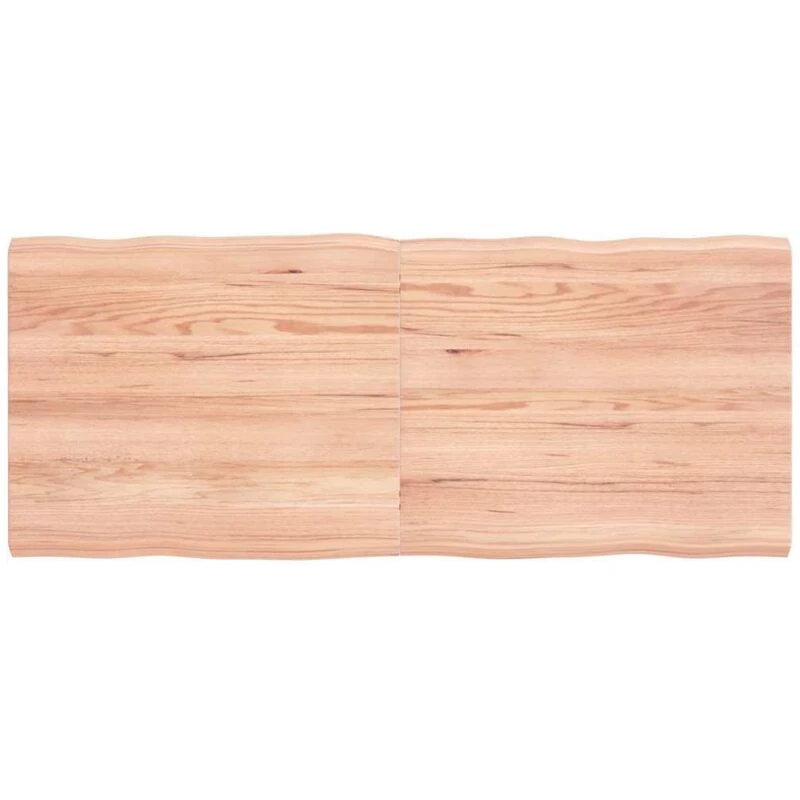 Image of VIDAXL Vidaxl - Table Top Light Brown 120x50x(2-4)cm Treated Solid Wood Live Edge 363958